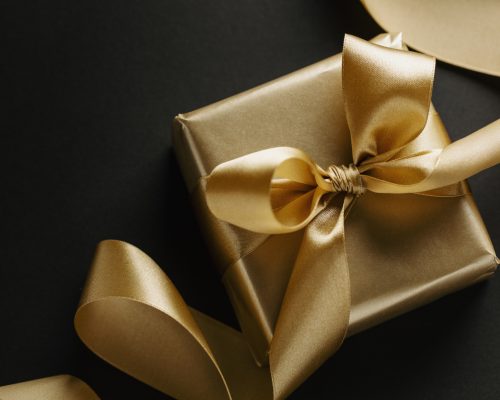 Golden gift box